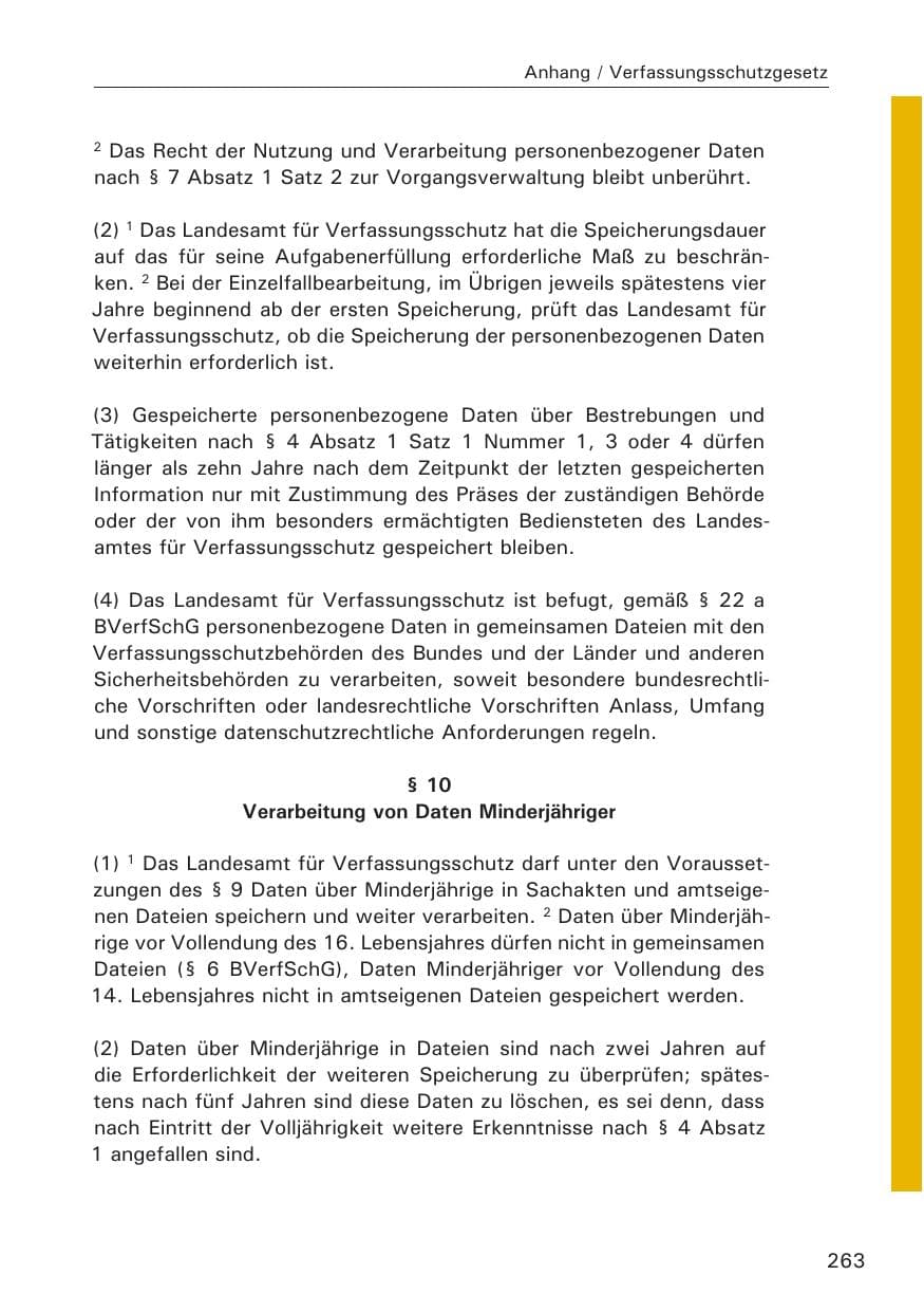 Seite 265 des Verfassungsschutzbericht 2008 Hamburg