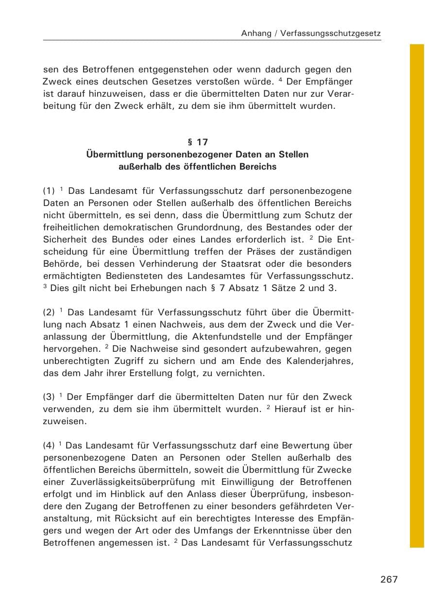 Seite 269 des Verfassungsschutzbericht 2008 Hamburg