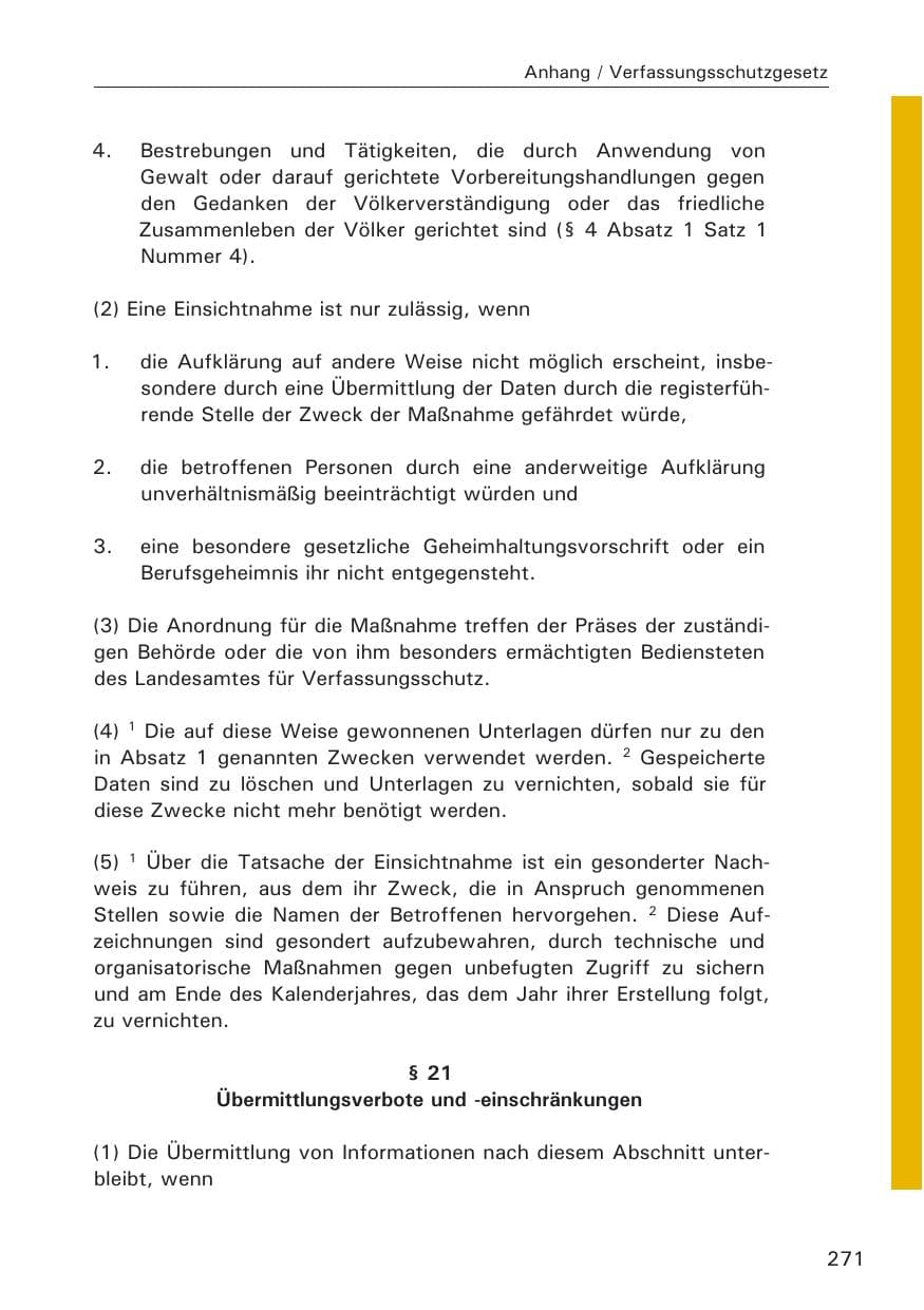 Seite 273 des Verfassungsschutzbericht 2008 Hamburg