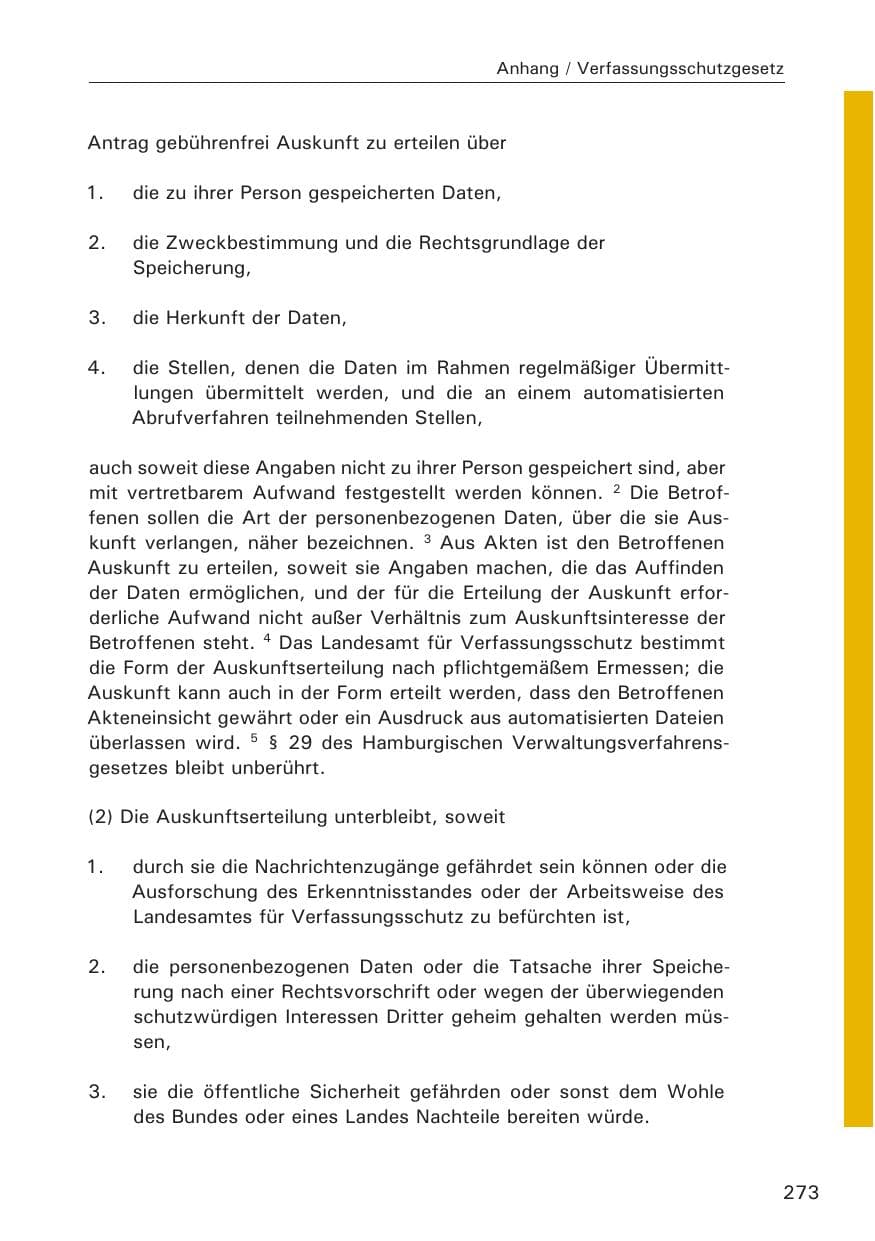 Seite 275 des Verfassungsschutzbericht 2008 Hamburg