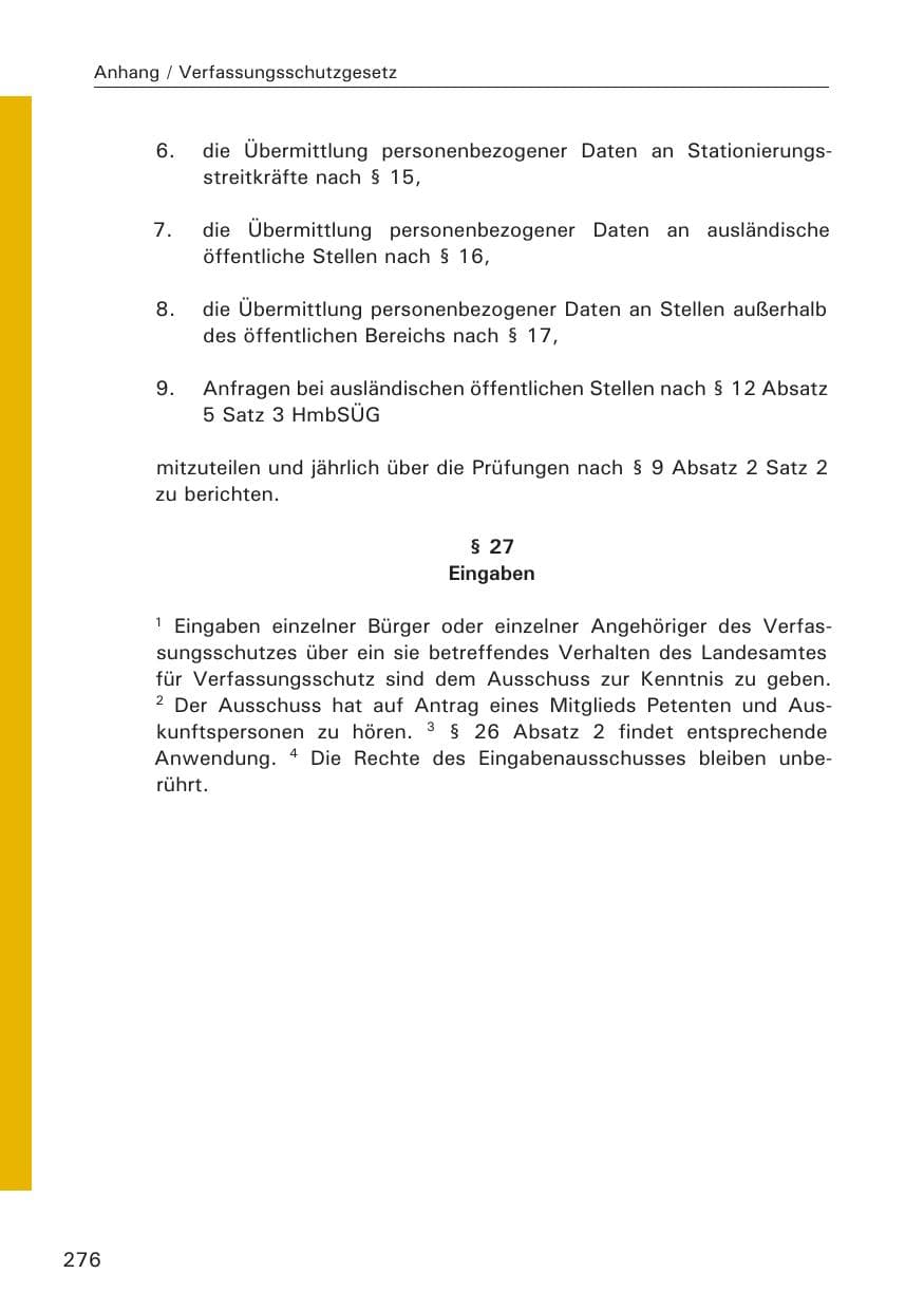 Seite 278 des Verfassungsschutzbericht 2008 Hamburg