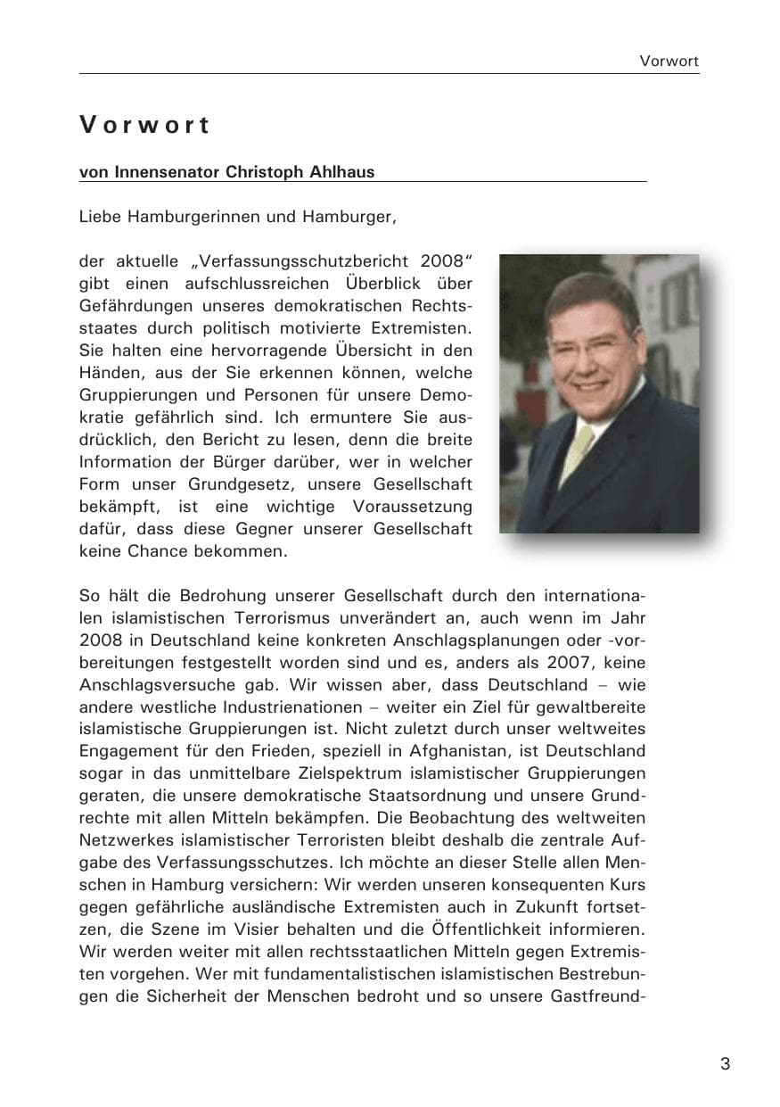 Seite 5 des Verfassungsschutzbericht 2008 Hamburg