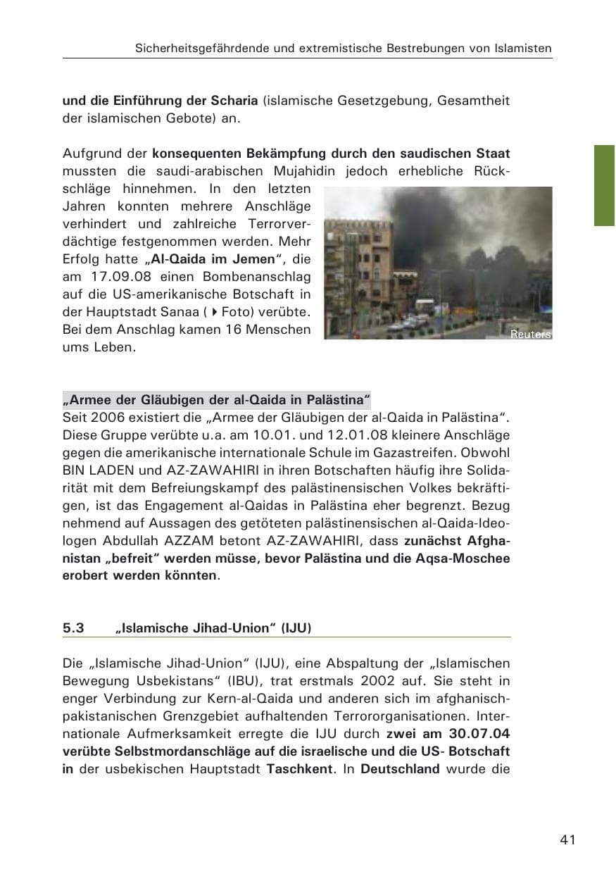 Seite 43 des Verfassungsschutzbericht 2008 Hamburg