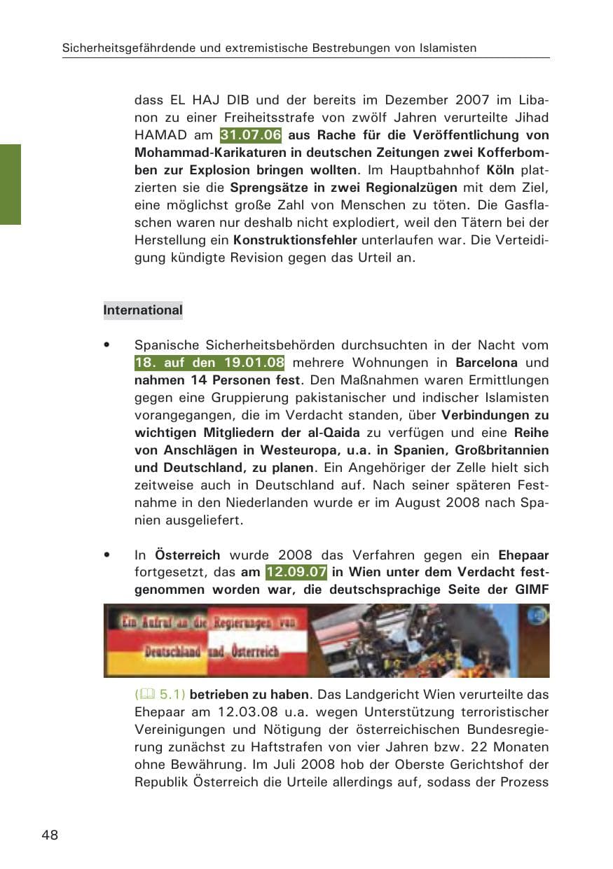 Seite 50 des Verfassungsschutzbericht 2008 Hamburg