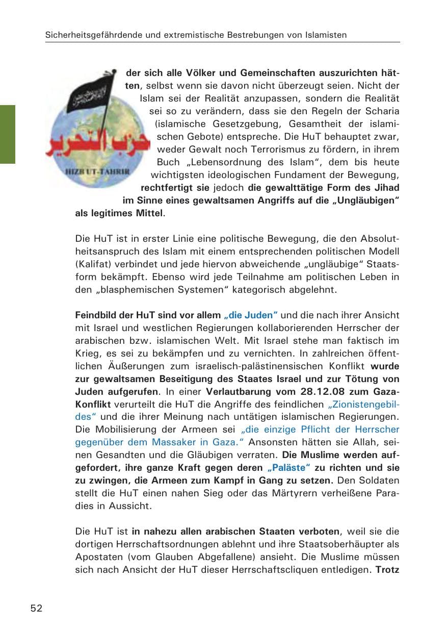 Seite 54 des Verfassungsschutzbericht 2008 Hamburg
