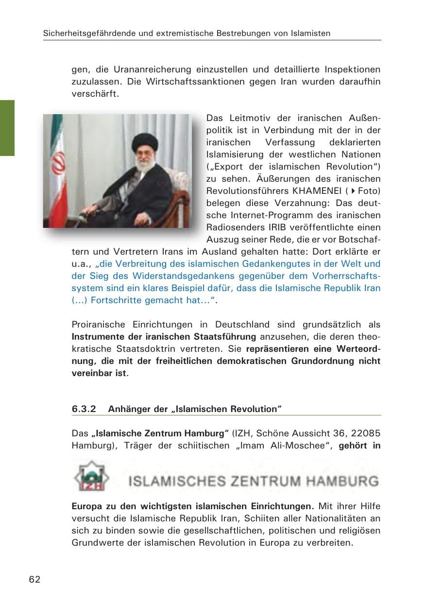 Seite 64 des Verfassungsschutzbericht 2008 Hamburg