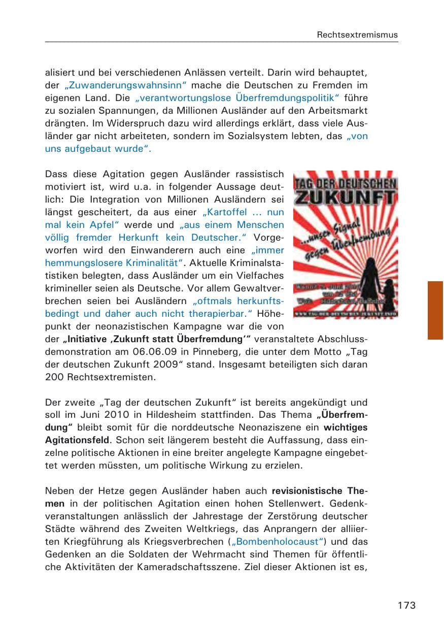 Seite 175 des Verfassungsschutzbericht 2009 Hamburg
