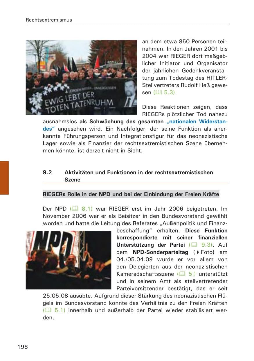 Seite 200 des Verfassungsschutzbericht 2009 Hamburg