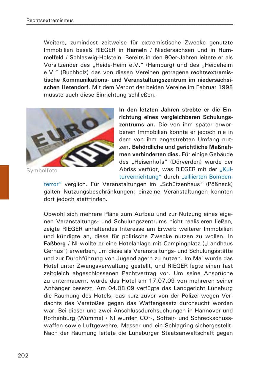 Seite 204 des Verfassungsschutzbericht 2009 Hamburg