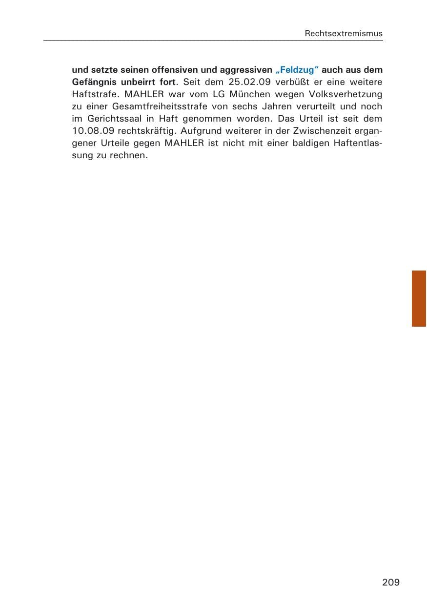 Seite 211 des Verfassungsschutzbericht 2009 Hamburg