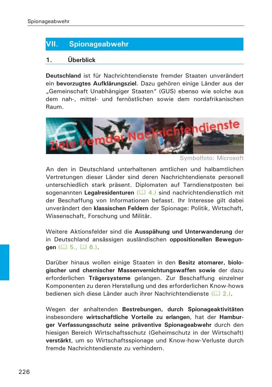 Seite 228 des Verfassungsschutzbericht 2009 Hamburg