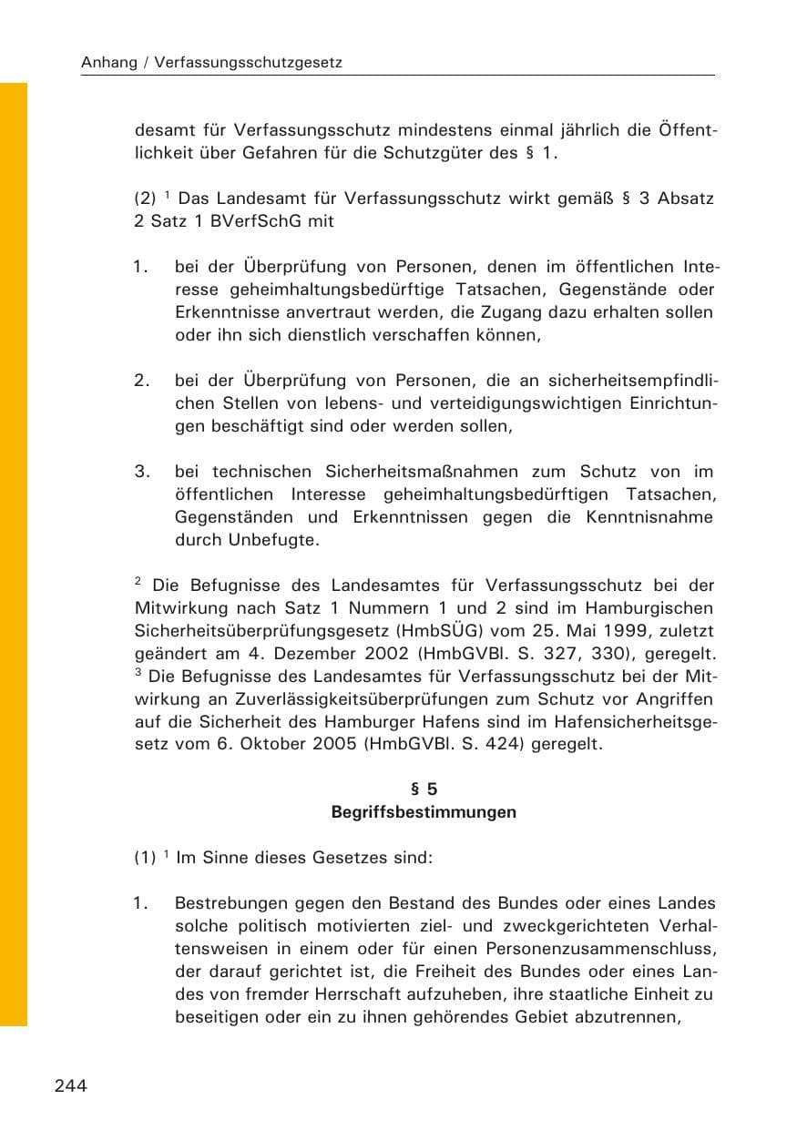 Seite 246 des Verfassungsschutzbericht 2009 Hamburg