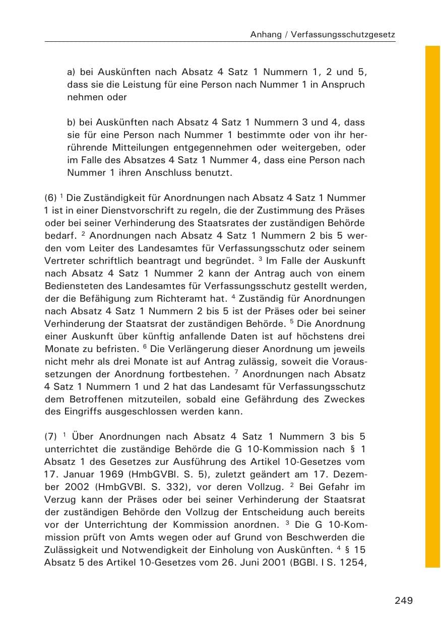 Seite 251 des Verfassungsschutzbericht 2009 Hamburg