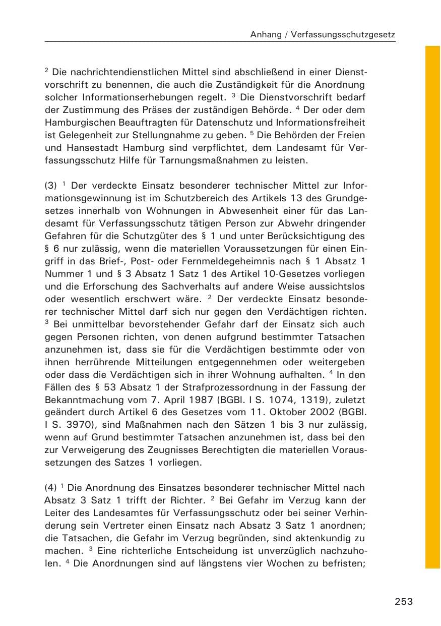 Seite 255 des Verfassungsschutzbericht 2009 Hamburg