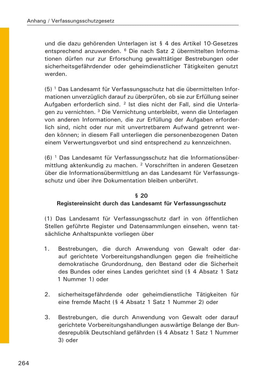 Seite 266 des Verfassungsschutzbericht 2009 Hamburg