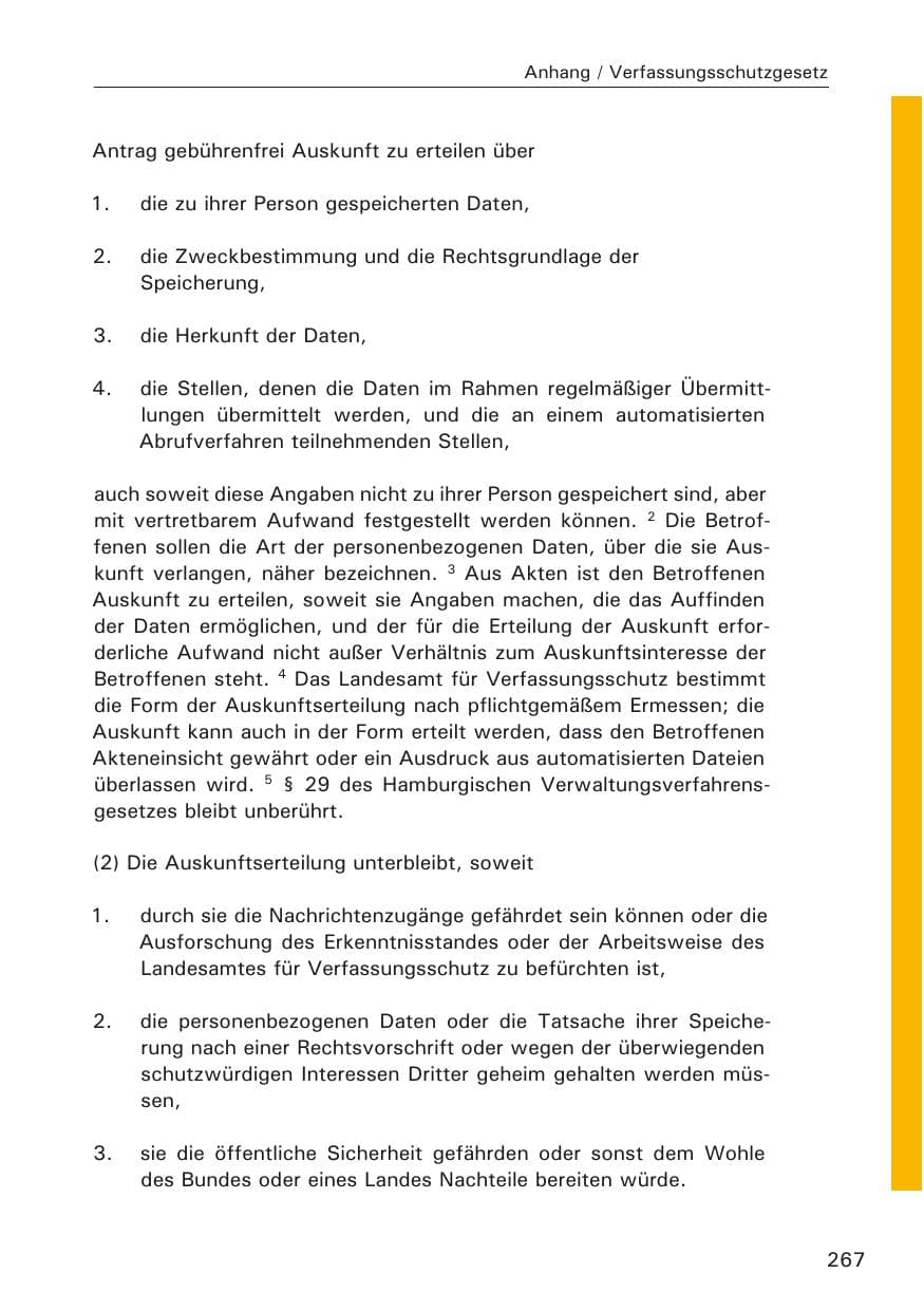 Seite 269 des Verfassungsschutzbericht 2009 Hamburg