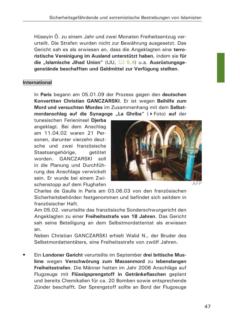 Seite 49 des Verfassungsschutzbericht 2009 Hamburg