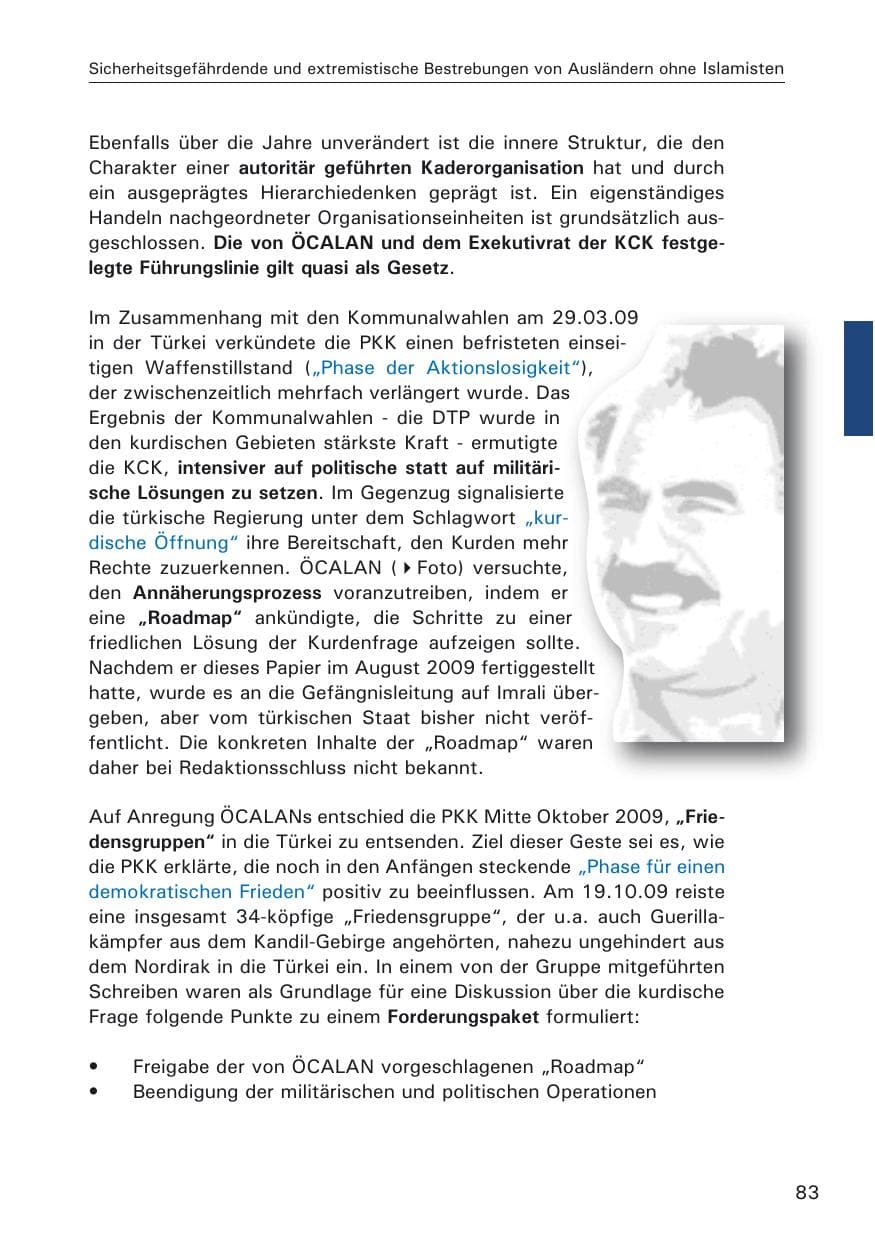 Seite 85 des Verfassungsschutzbericht 2009 Hamburg