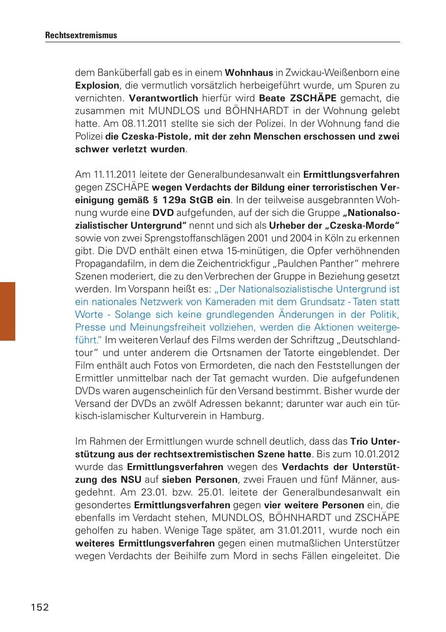 Seite 153 des Verfassungsschutzbericht 2011 Hamburg