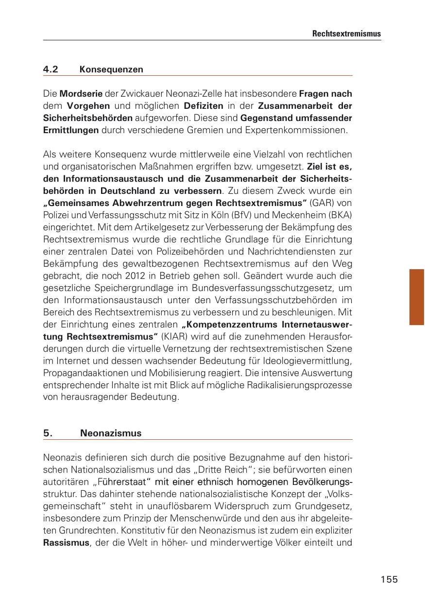 Seite 156 des Verfassungsschutzbericht 2011 Hamburg