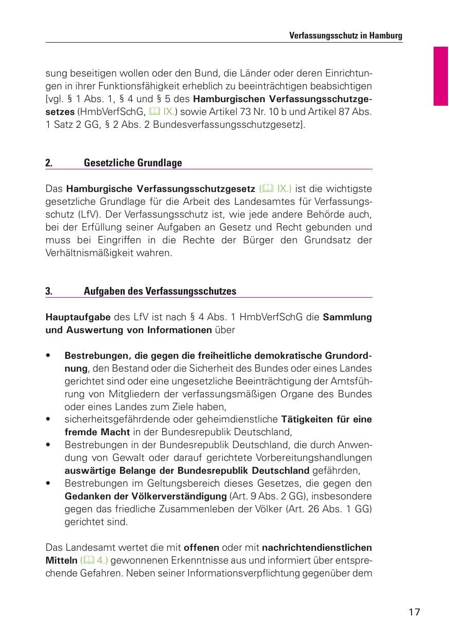 Seite 18 des Verfassungsschutzbericht 2011 Hamburg