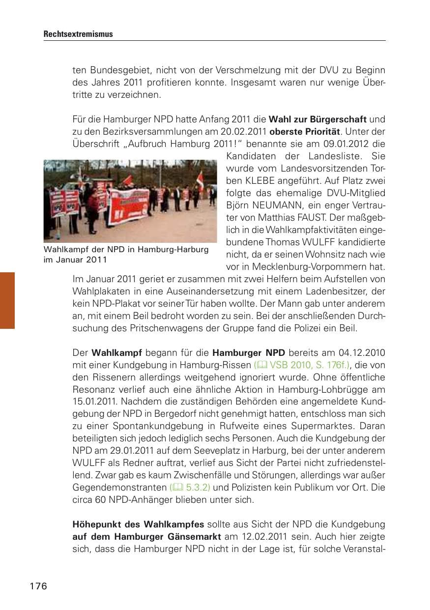 Seite 177 des Verfassungsschutzbericht 2011 Hamburg