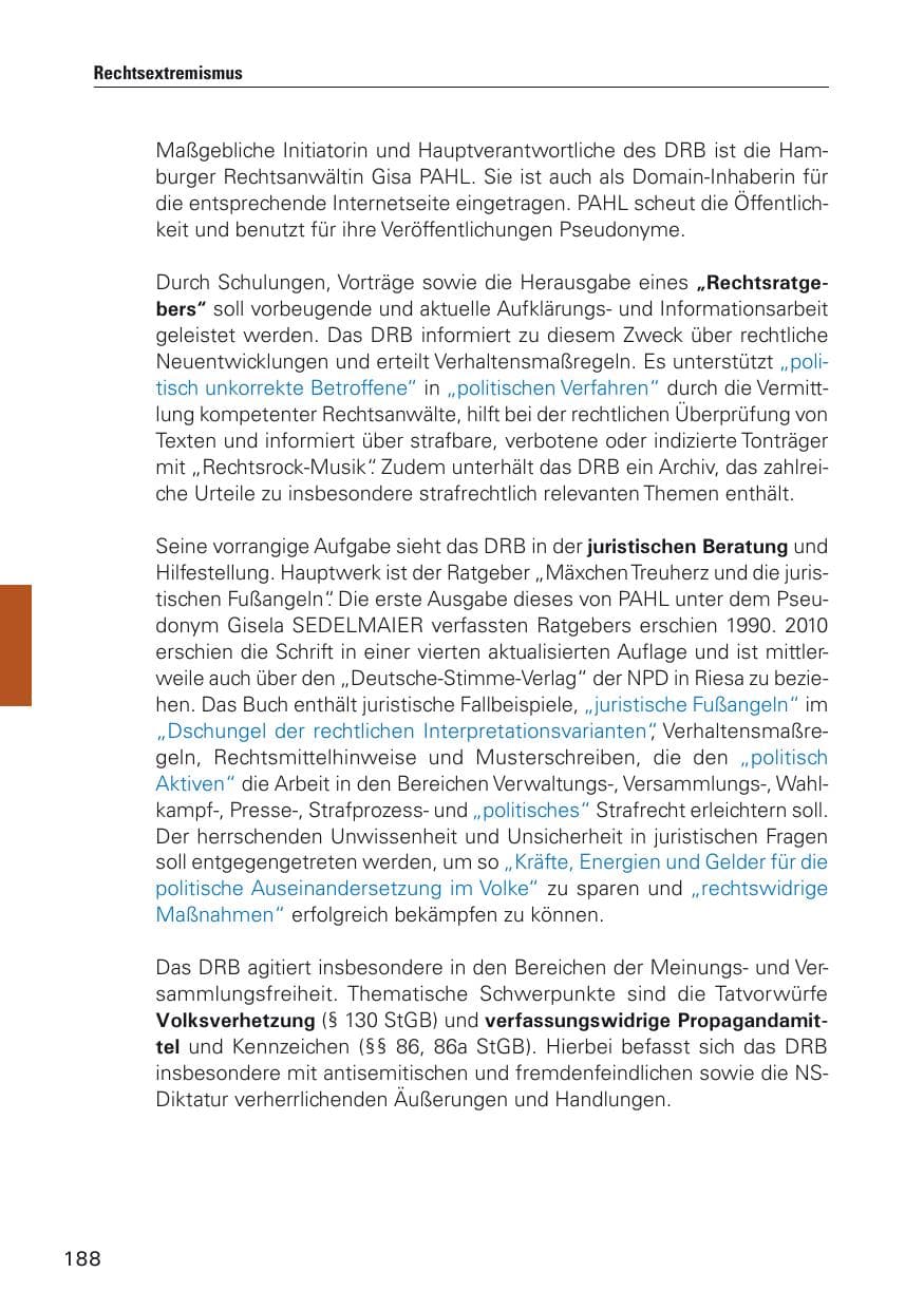 Seite 189 des Verfassungsschutzbericht 2011 Hamburg