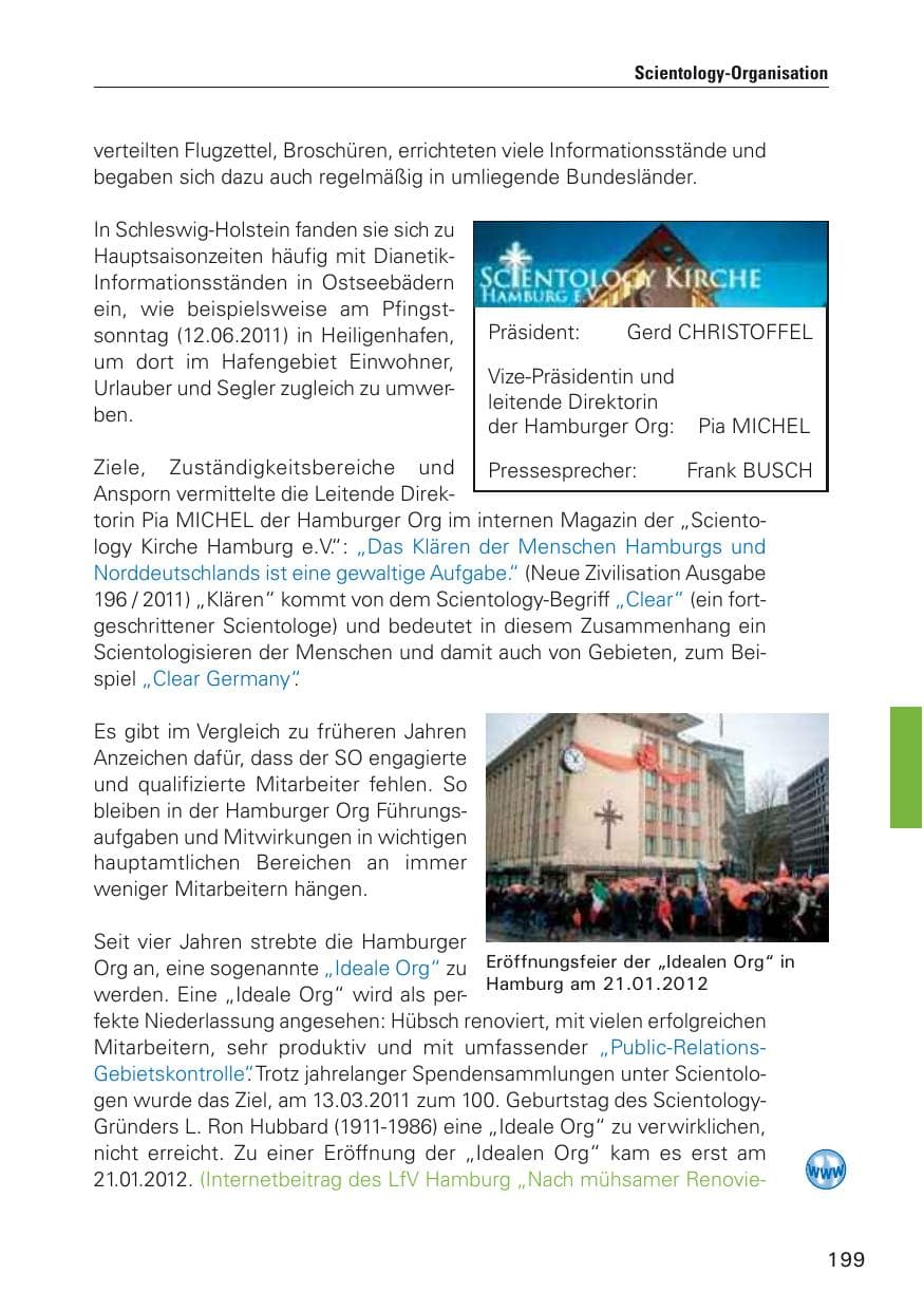Seite 200 des Verfassungsschutzbericht 2011 Hamburg