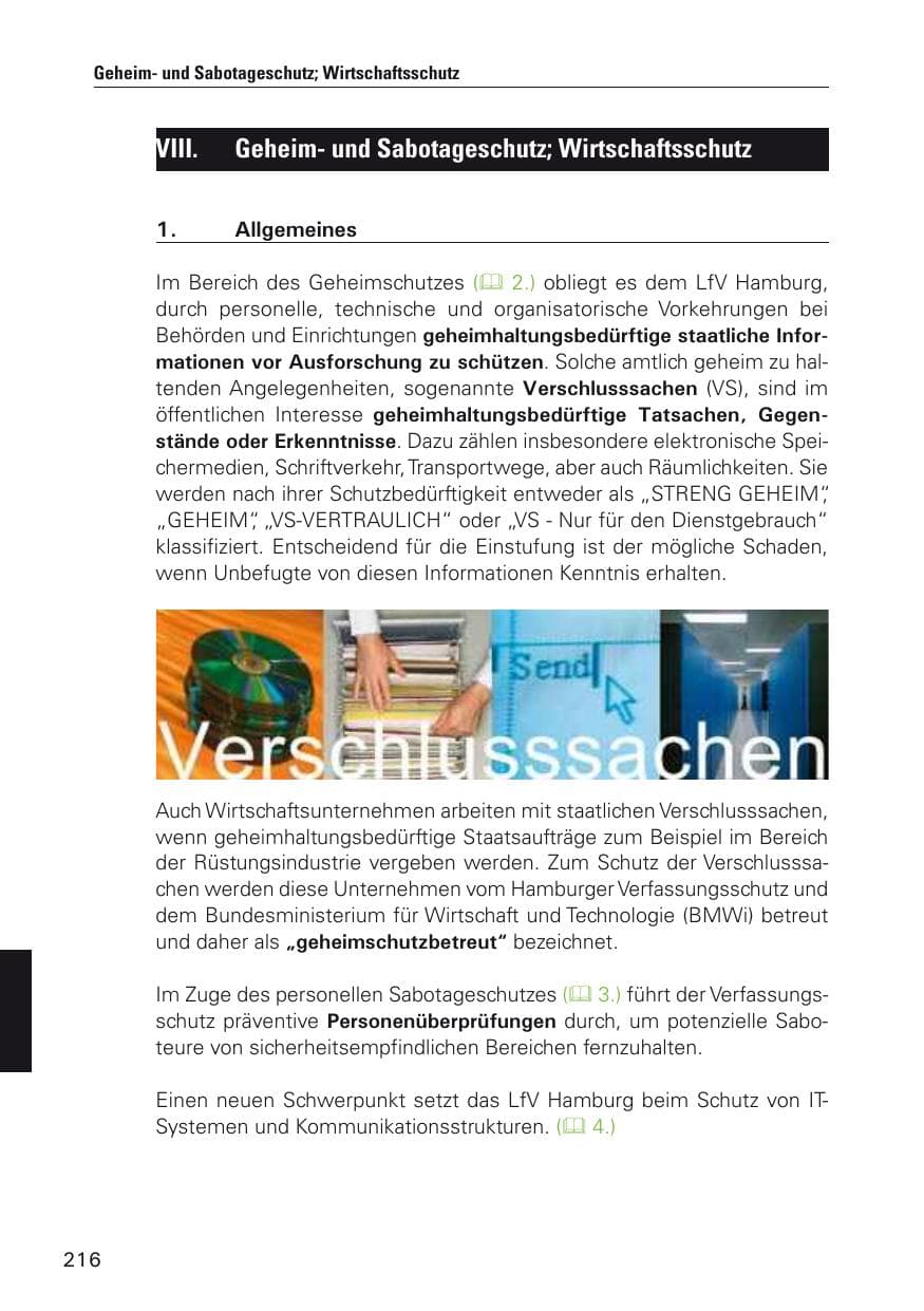 Seite 217 des Verfassungsschutzbericht 2011 Hamburg