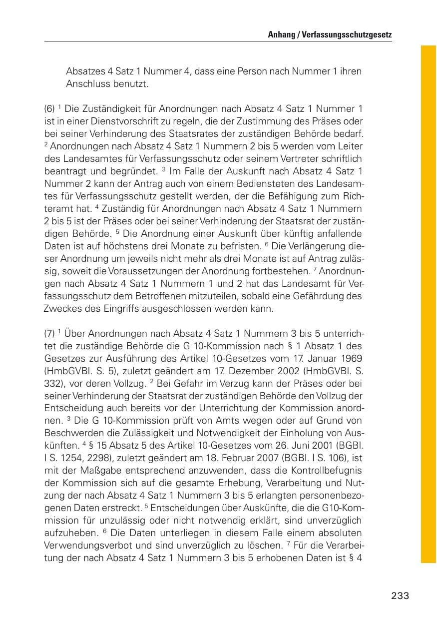 Seite 234 des Verfassungsschutzbericht 2011 Hamburg
