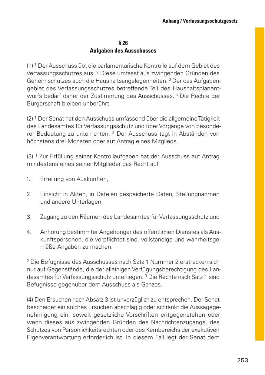 Seite 254 des Verfassungsschutzbericht 2011 Hamburg