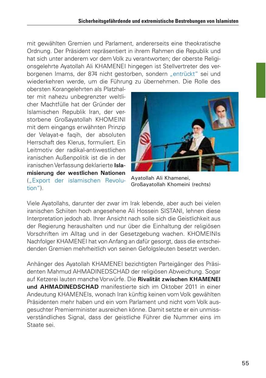 Seite 56 des Verfassungsschutzbericht 2011 Hamburg