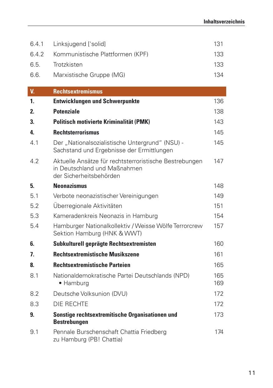 Seite 12 des Verfassungsschutzbericht 2012 Hamburg