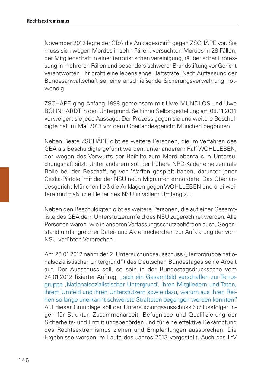Seite 147 des Verfassungsschutzbericht 2012 Hamburg