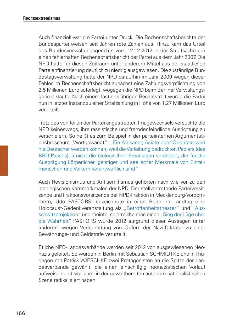 Seite 167 des Verfassungsschutzbericht 2012 Hamburg