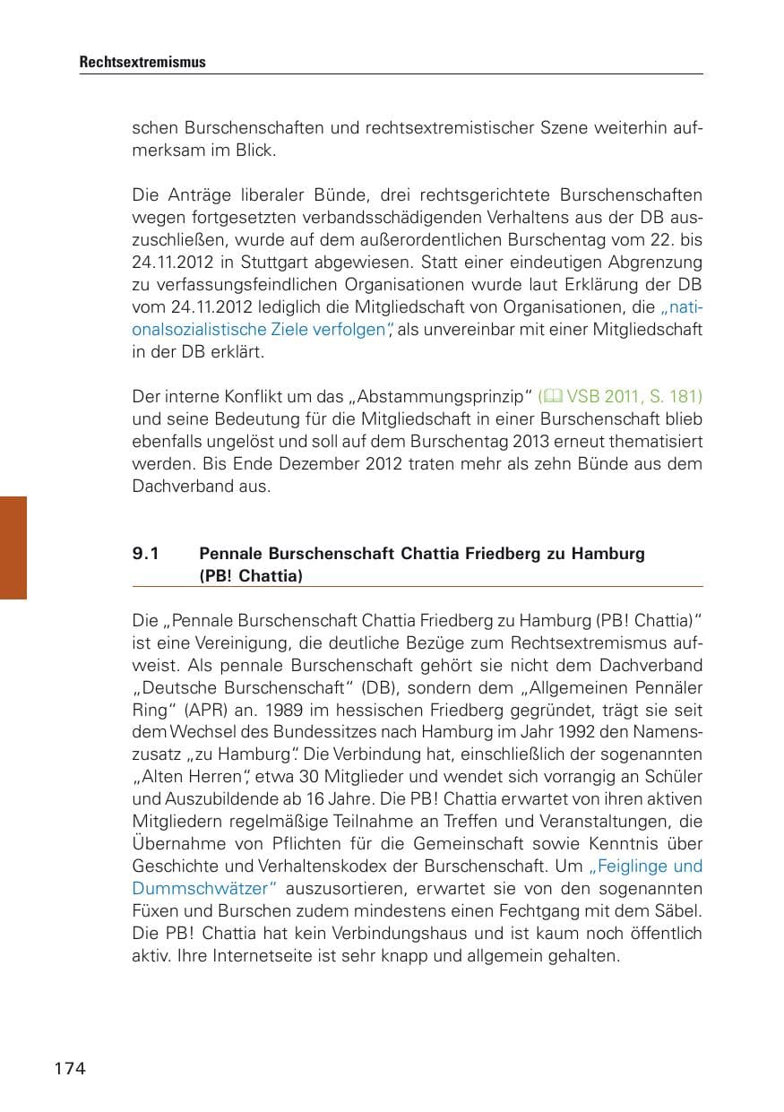 Seite 175 des Verfassungsschutzbericht 2012 Hamburg