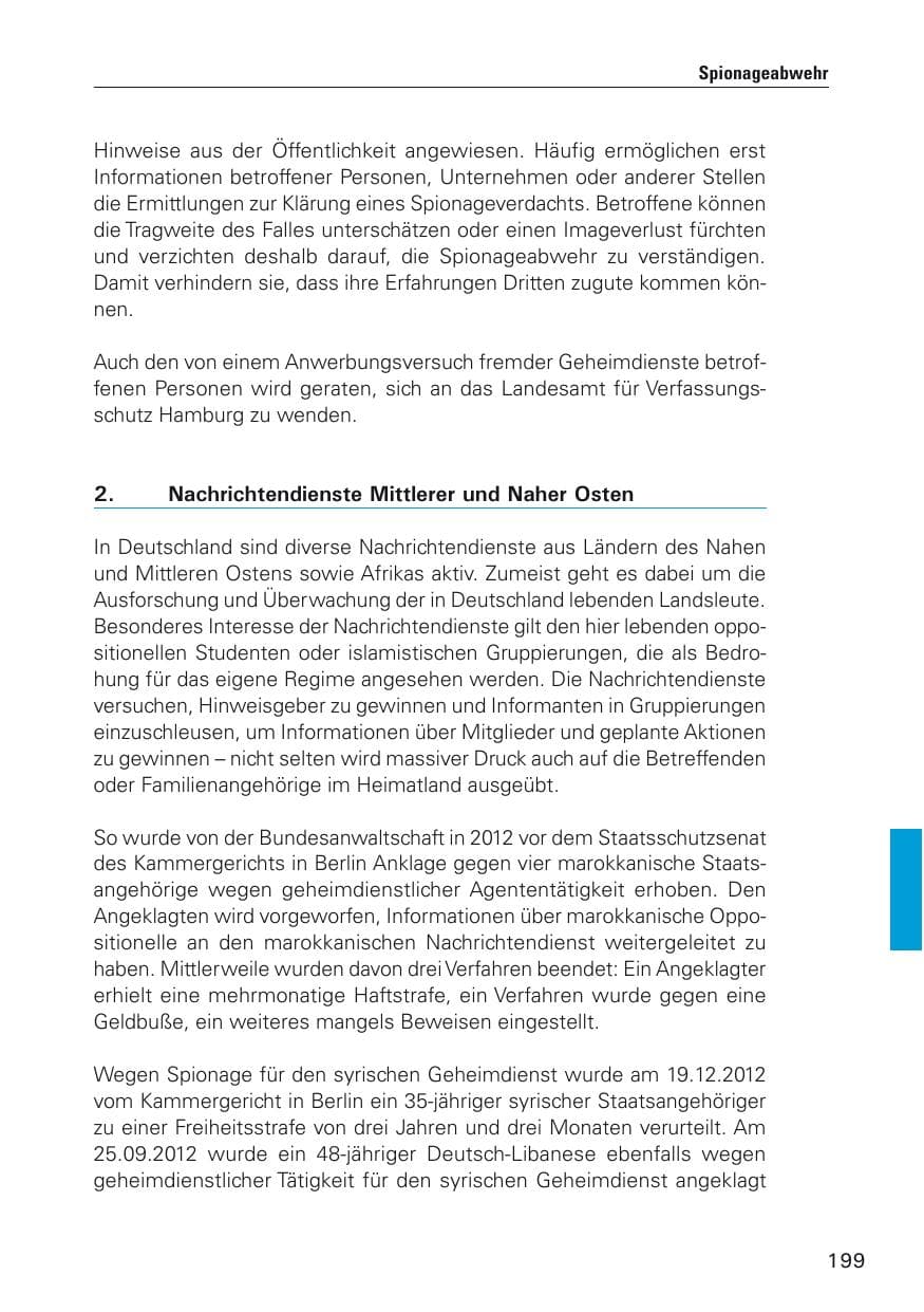 Seite 200 des Verfassungsschutzbericht 2012 Hamburg