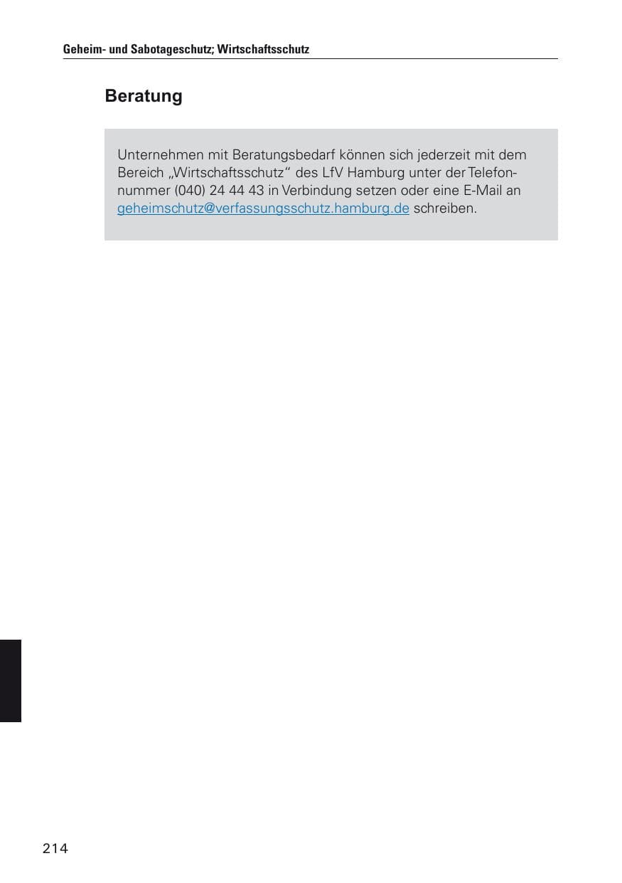 Seite 215 des Verfassungsschutzbericht 2012 Hamburg