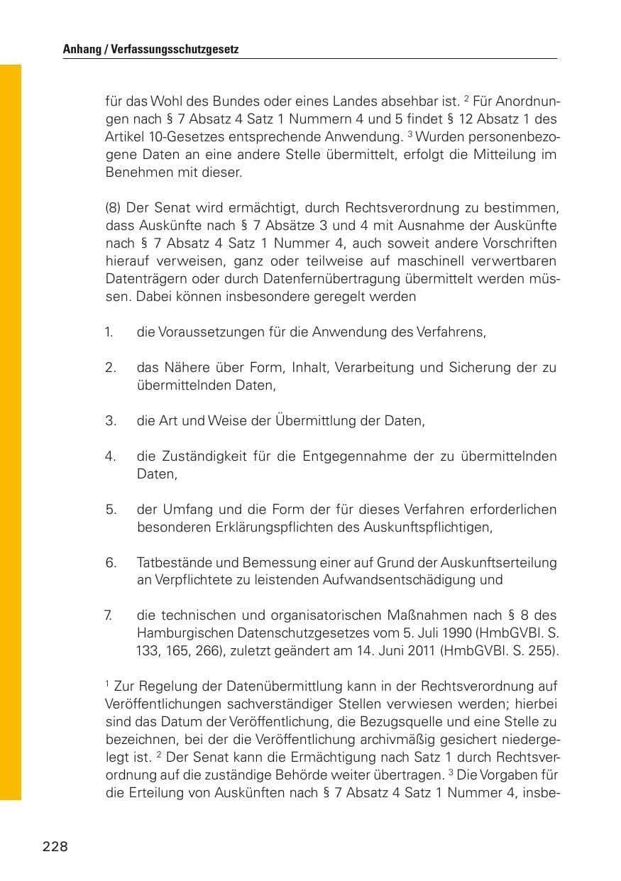 Seite 229 des Verfassungsschutzbericht 2012 Hamburg