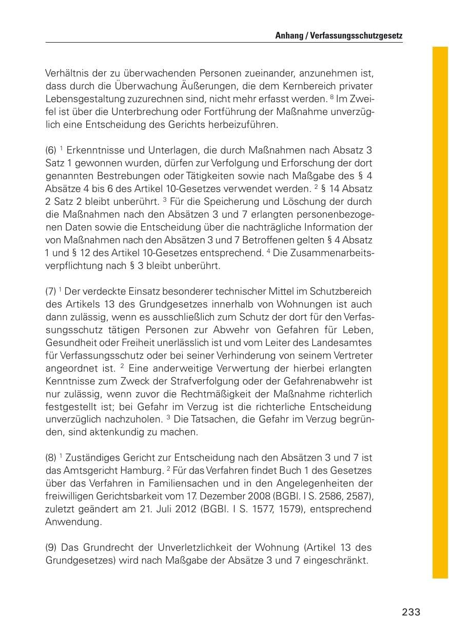 Seite 234 des Verfassungsschutzbericht 2012 Hamburg