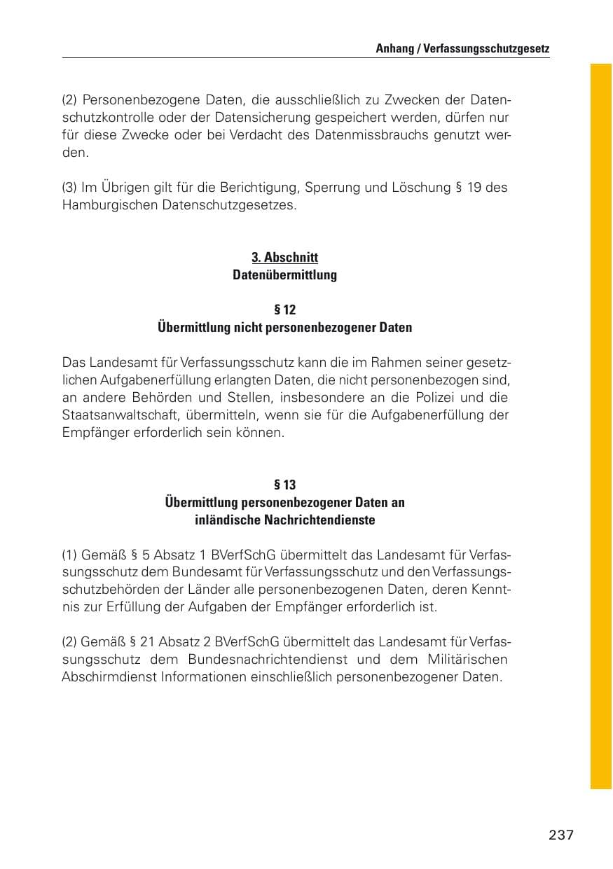 Seite 238 des Verfassungsschutzbericht 2012 Hamburg