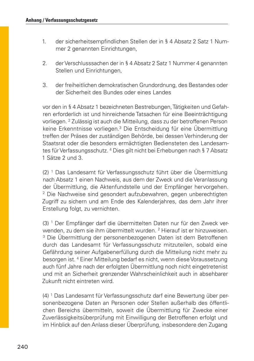 Seite 241 des Verfassungsschutzbericht 2012 Hamburg