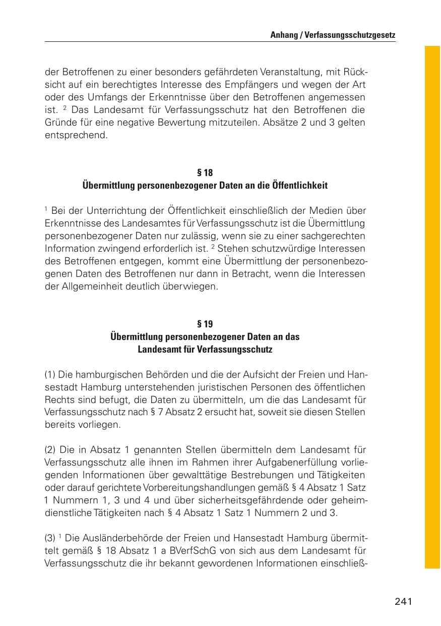 Seite 242 des Verfassungsschutzbericht 2012 Hamburg