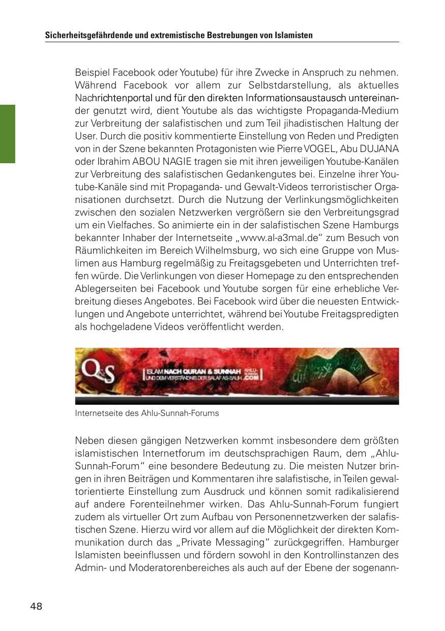 Seite 49 des Verfassungsschutzbericht 2012 Hamburg