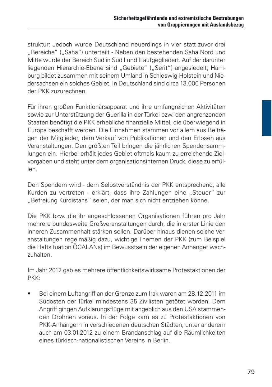 Seite 80 des Verfassungsschutzbericht 2012 Hamburg