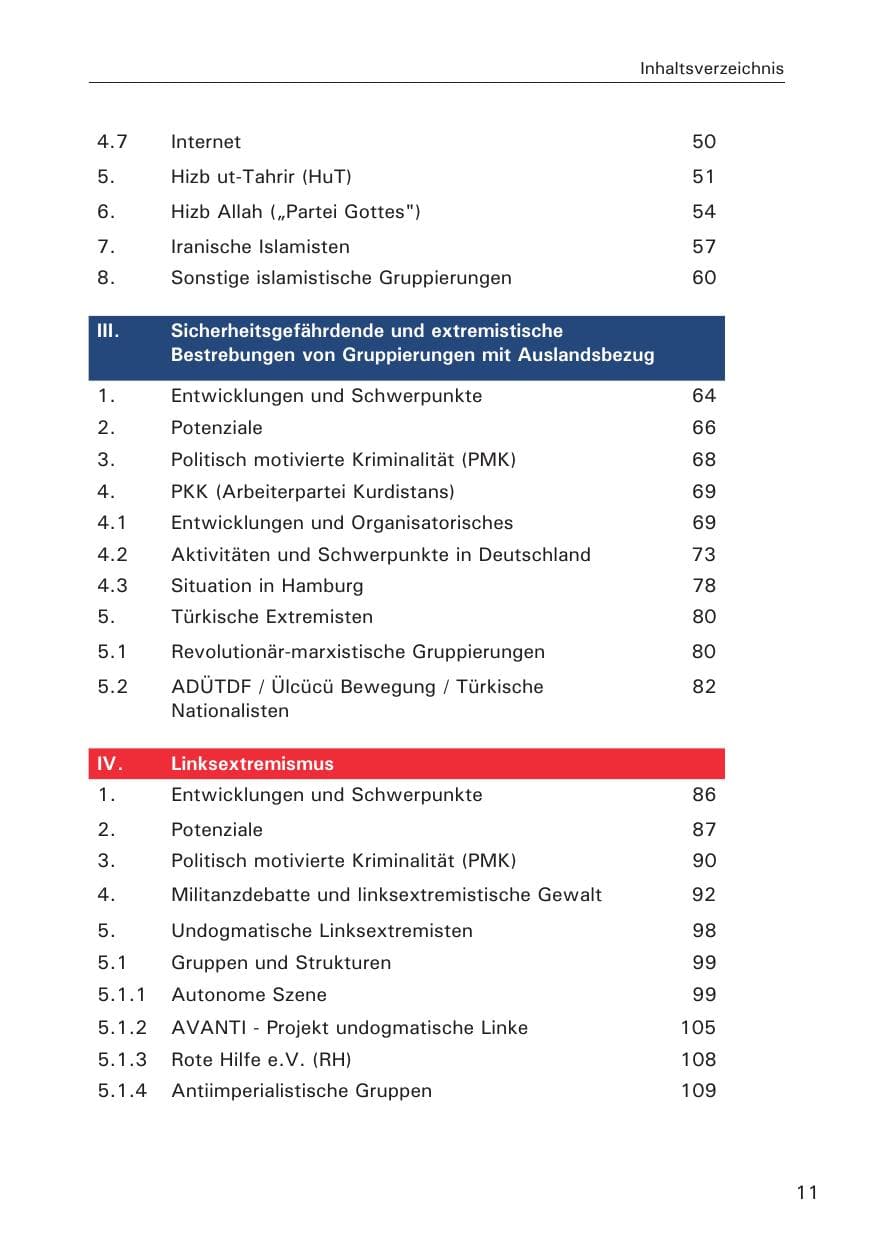 Seite 12 des Verfassungsschutzbericht 2013 Hamburg