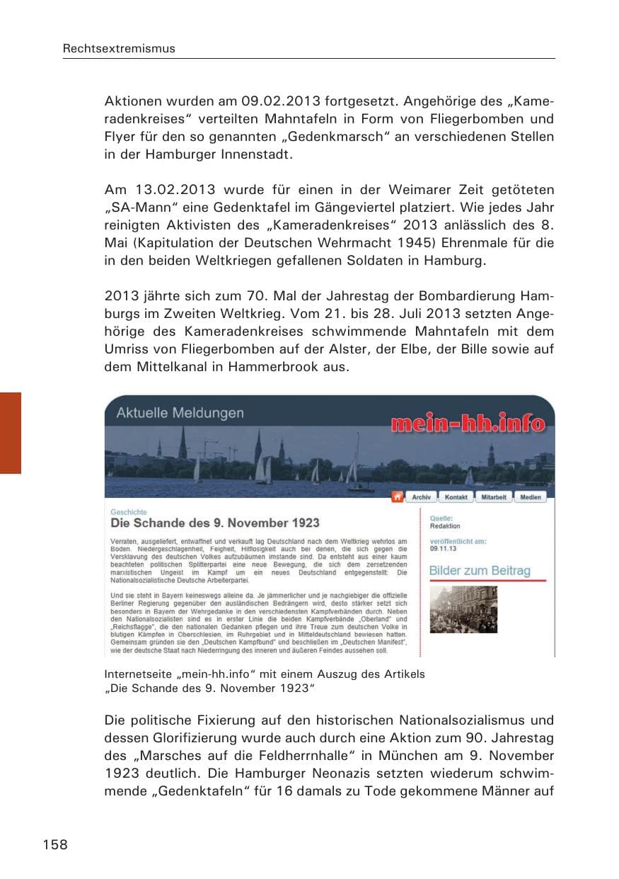 Seite 159 des Verfassungsschutzbericht 2013 Hamburg