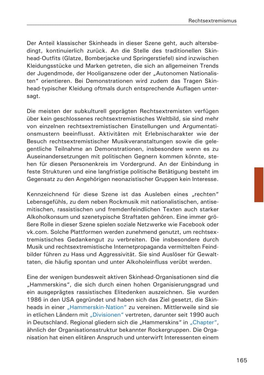 Seite 166 des Verfassungsschutzbericht 2013 Hamburg