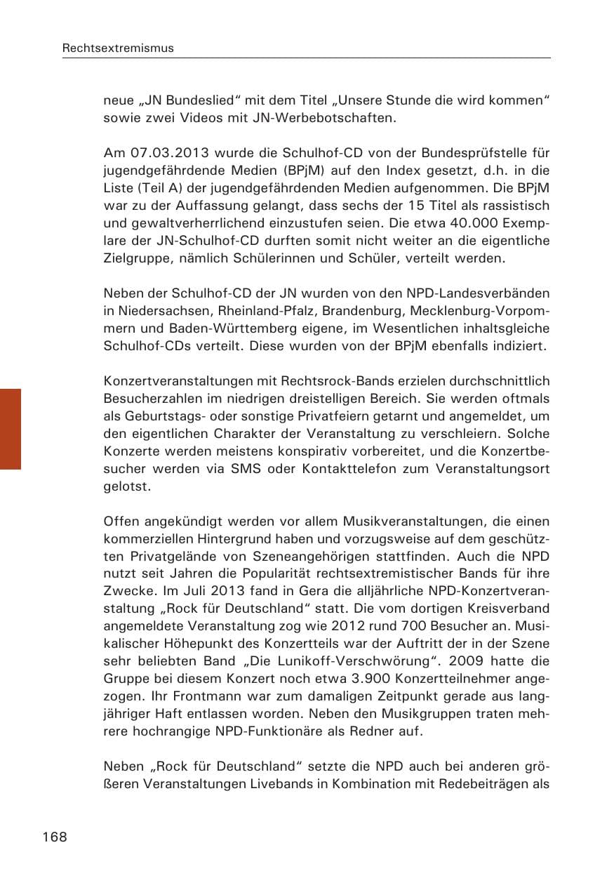 Seite 169 des Verfassungsschutzbericht 2013 Hamburg