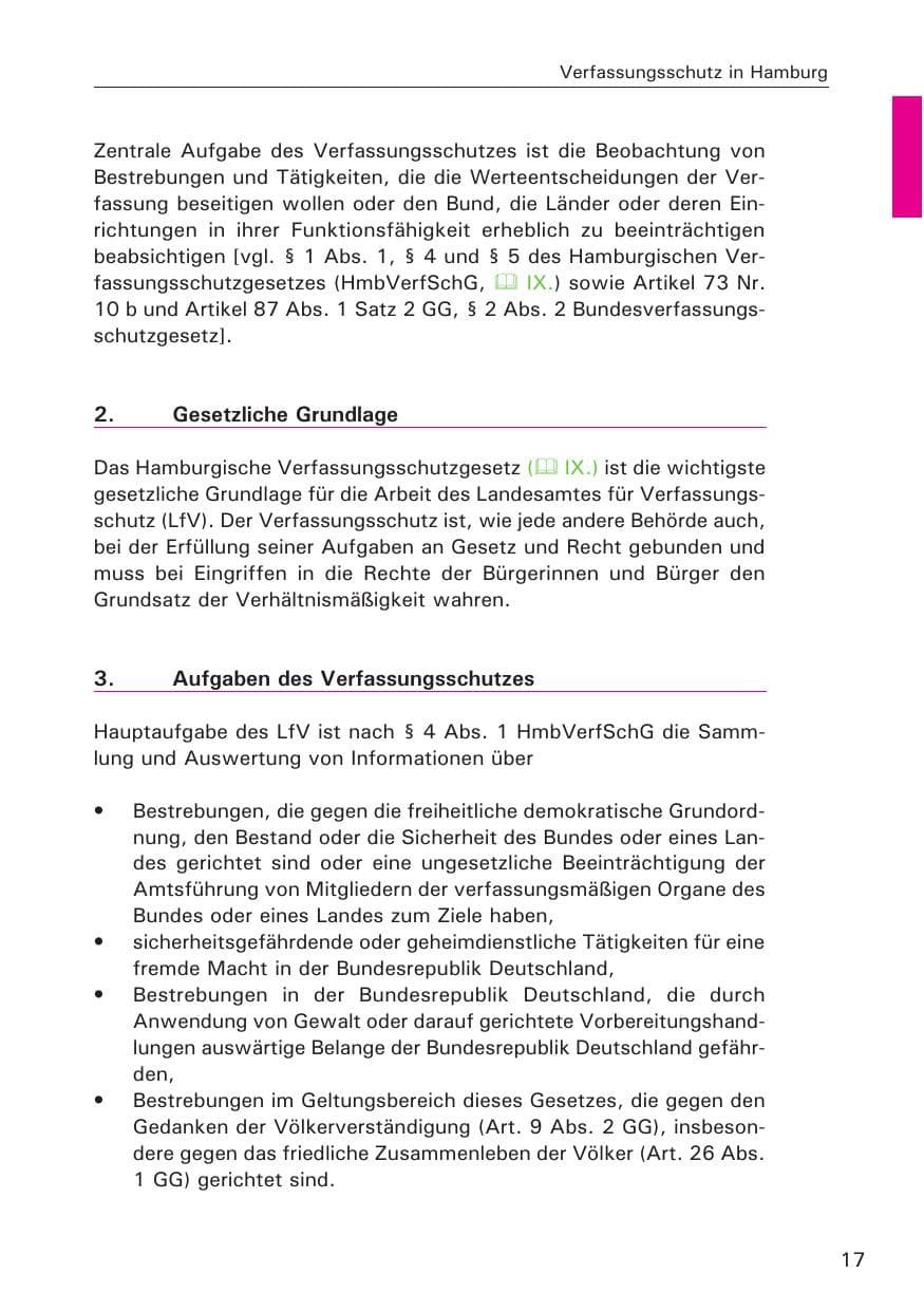 Seite 18 des Verfassungsschutzbericht 2013 Hamburg